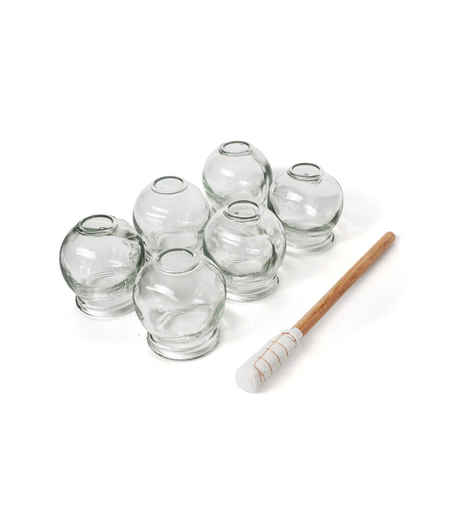 Pack 6 ventouses en verre avec bâton d’allumage – Ø 3cm
