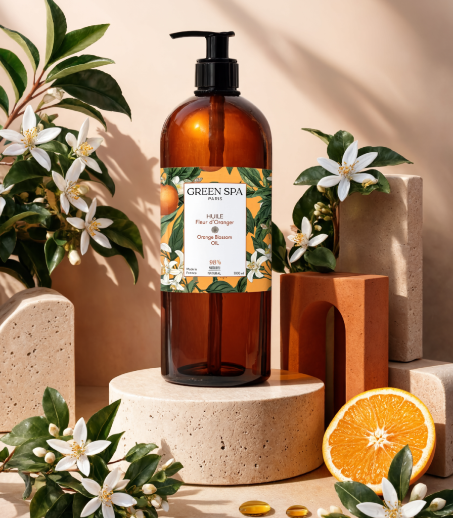 Huile de massage Fleur d Oranger 1 litre Green Spa